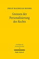 Book cover of: Grenzen der Personalisierung des Rechts. By: Philip Maximilian Bender
