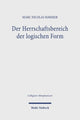 Book cover of: Der Herrschaftsbereich der logischen Form. By: Marc Nicolas Sommer