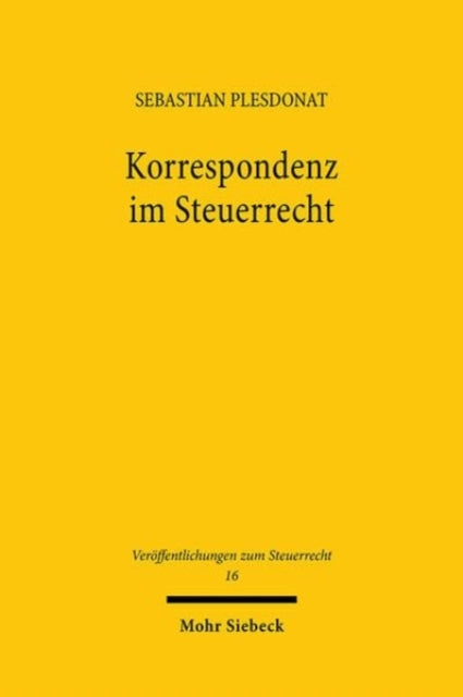 Book cover of: Korrespondenz im Steuerrecht. By: Sebastian Plesdonat
