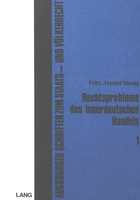 Book cover of: Rechtsprobleme des innerdeutschen Handels
