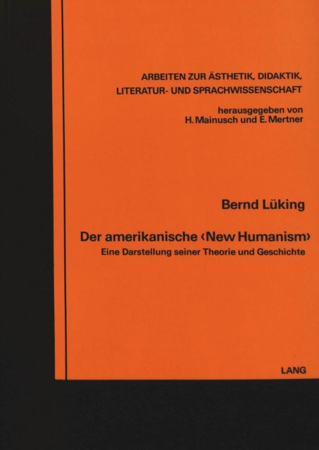 Book cover of: Der amerikanische «New Humanism»