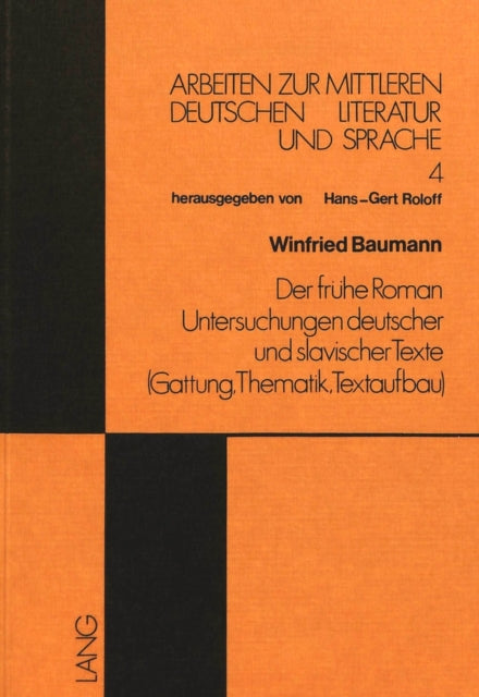 Book cover of: Der fruehe Roman. By: Winfried Baumann