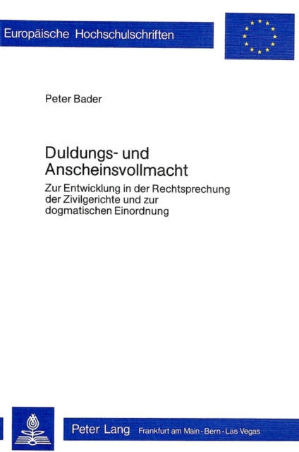 Book cover of: Duldungs- und Anscheinsvollmacht