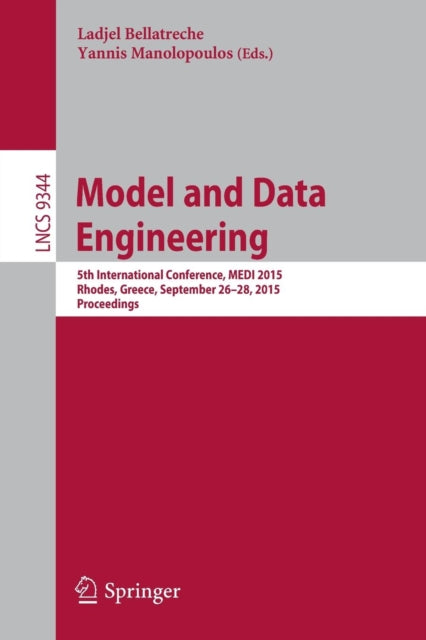 Book cover of: Model and Data Engineering. By: Ladjel Bellatreche