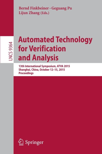 Book cover of: Automated Technology for Verification and Analysis. By: Bernd Finkbeiner