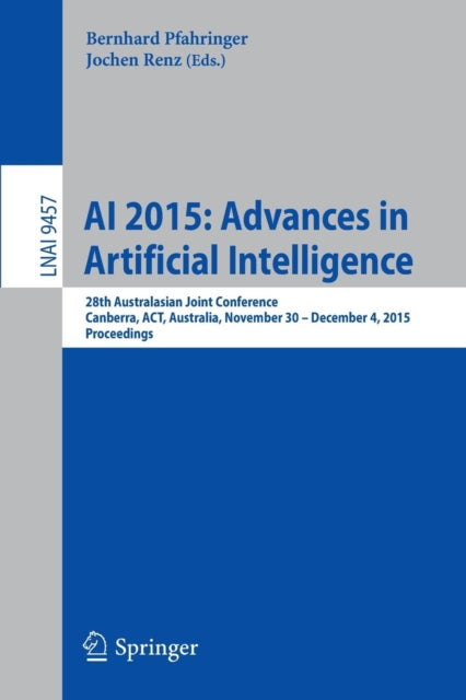 Book cover of: AI 2015: Advances in Artificial Intelligence. By: Bernhard Pfahringer