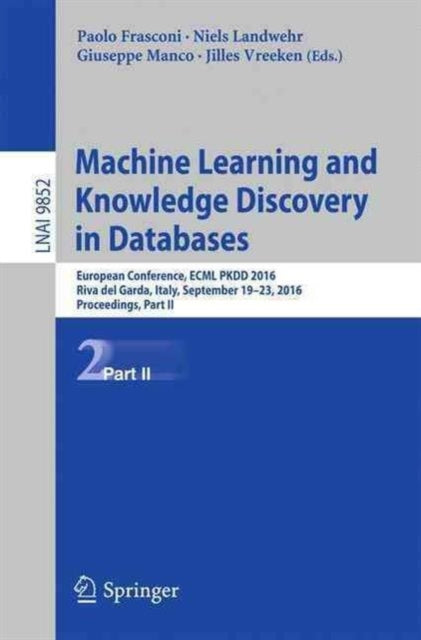 Book cover of: Machine Learning and Knowledge Discovery in Databases. By: Paolo Frasconi