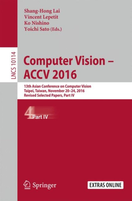 Book cover of: Computer Vision –  ACCV 2016. By: Shang-Hong Lai