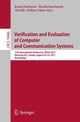 Book cover of: Verification and Evaluation of Computer and Communication Systems. By: Kamel Barkaoui