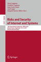 Book cover of: Risks and Security of Internet and Systems. By: Nora Cuppens