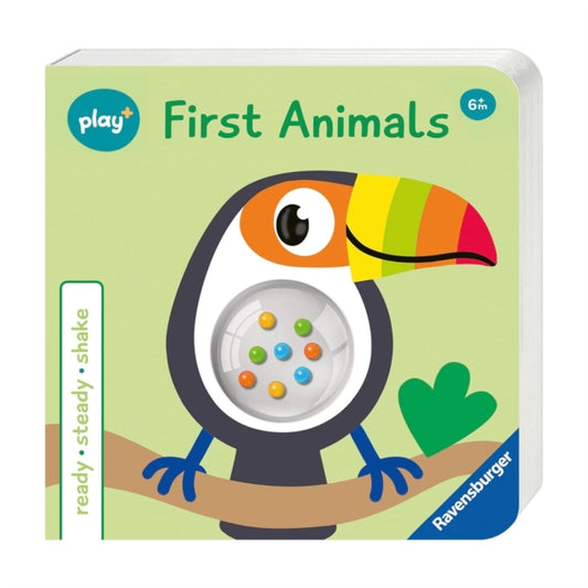 Book cover of: Ravensburger Play+ Infant & Toddler - Ready, Steady Shake: First Animals