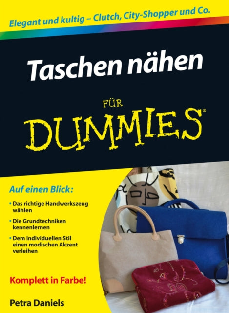 Book cover of: Taschen nahen fur Dummies. By: P. Daniels