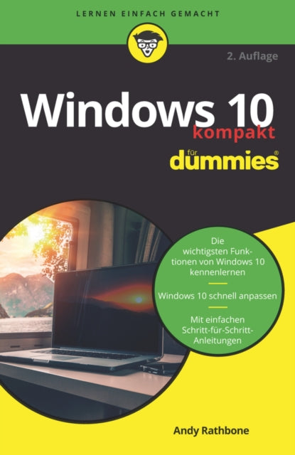 Book cover of: Windows 10 kompakt fur Dummies. By: Andy Rathbone