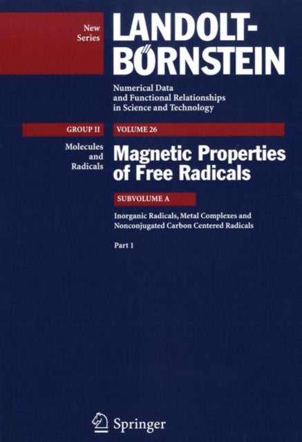 Book cover of: Inorganic Radicals, Metal Complexes and Nonconjugated Carbon Centered Radicals. By: A. L. J. Beckwith
