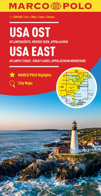 Book cover of: USA East Marco Polo Map