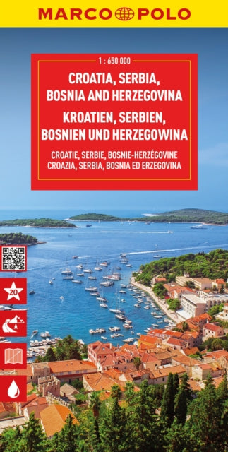 Book cover of: Croatia, Bosnia, Herzegovina Marco Polo Map