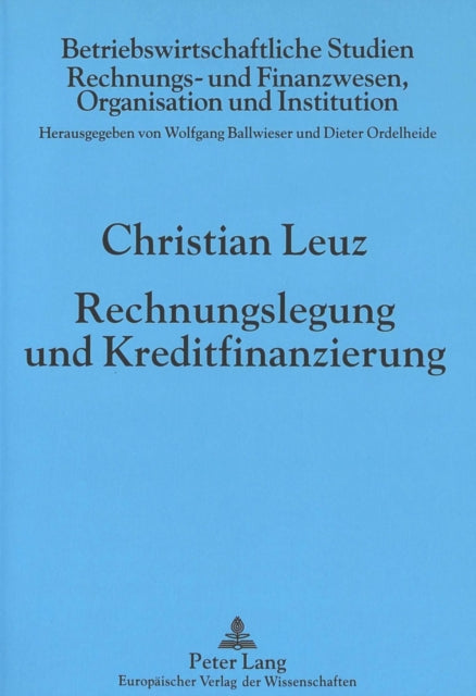 Book cover of: Rechnungslegung und Kreditfinanzierung