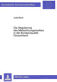 Book cover of: Die Regulierung des Mietwohnungsmarktes in der Bundesrepublik Deutschland