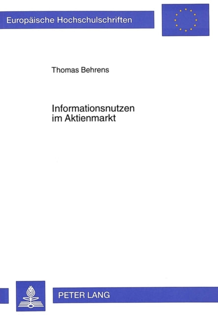 Book cover of: Informationsnutzen im Aktienmarkt