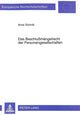 Book cover of: Das Beschlumaengelrecht der Personengesellschaften