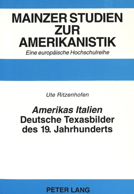Book cover of: «Amerikas Italien»
