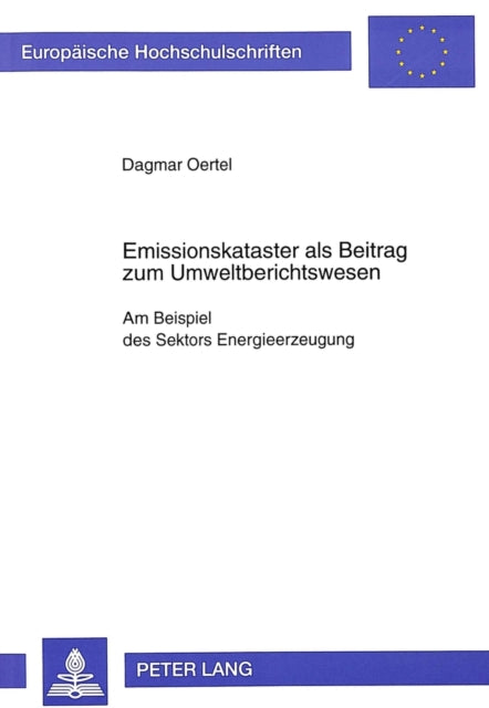 Book cover of: Emissionskataster als Beitrag zum Umweltberichtswesen