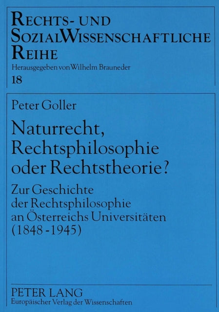 Book cover of: Naturrecht, Rechtsphilosophie oder Rechtstheorie?