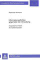 Book cover of: Informationspflichten Gegenueber Der Verwaltung