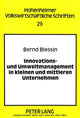 Book cover of: Innovations- und Umweltmanagement in kleinen und mittleren Unternehmen. By: Bernd Blessin