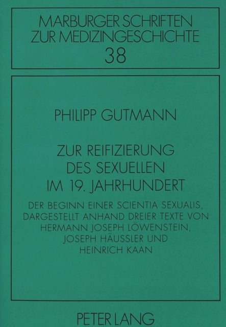 Book cover of: Zur Reifizierung des Sexuellen im 19. Jahrhundert