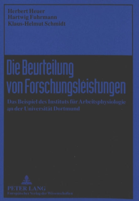 Book cover of: Die Beurteilung Von Forschungsleistungen