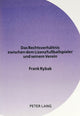 Book cover of: Rechtsverhaeltnis Zwischen Dem Lizenzfußballspieler Und Seinem Verein. By: Frank Rybak