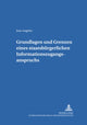 Book cover of: Grundlagen und Grenzen eines staatsbuergerlichen Informationszugangsanspruchs. By: Jean Angelov