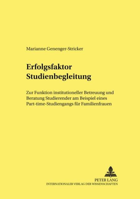 Book cover of: Erfolgsfaktor Studienbegleitung