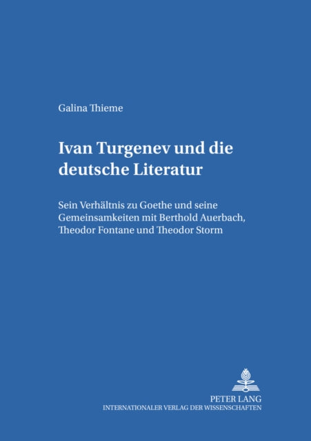 Book cover of: Ivan Turgenev Und Die Deutsche Literatur