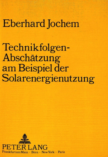 Book cover of: Technikfolgen-Abschaetzung am Beispiel der Solarenergienutzung