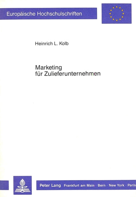Book cover of: Marketing fuer Zulieferunternehmen