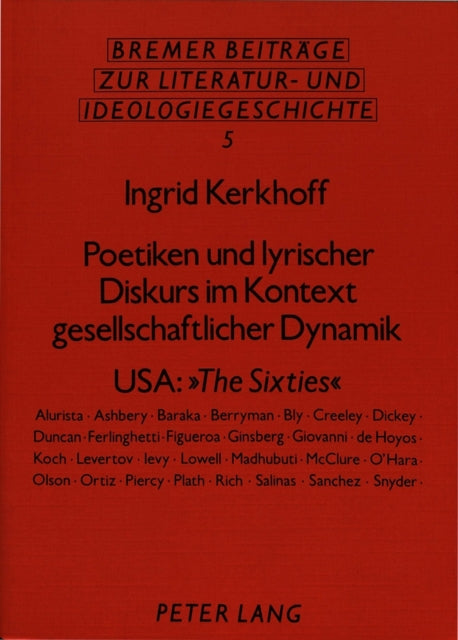 Book cover of: Poetiken und lyrischer Diskurs im Kontext gesellschaftlicher Dynamik