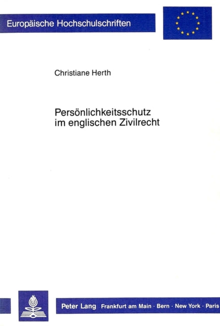 Book cover of: Persoenlichkeitsschutz im englischen Zivilrecht