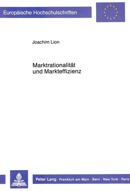 Book cover of: Marktrationalitaet und Markteffizienz
