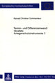 Book cover of: Termin- und Differenzeinwand: Veraltete Anlegerschutzinstrumente?