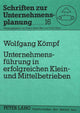 Book cover of: Unternehmensfuehrung in erfolgreichen Klein- und Mittelbetrieben
