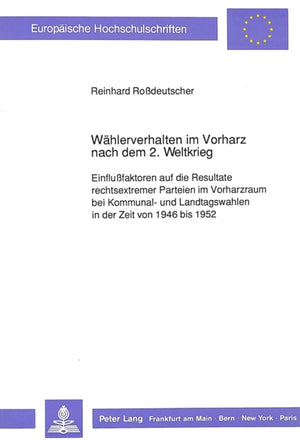Waehlerverhalten im Vorharz nach dem 2. Weltkrieg