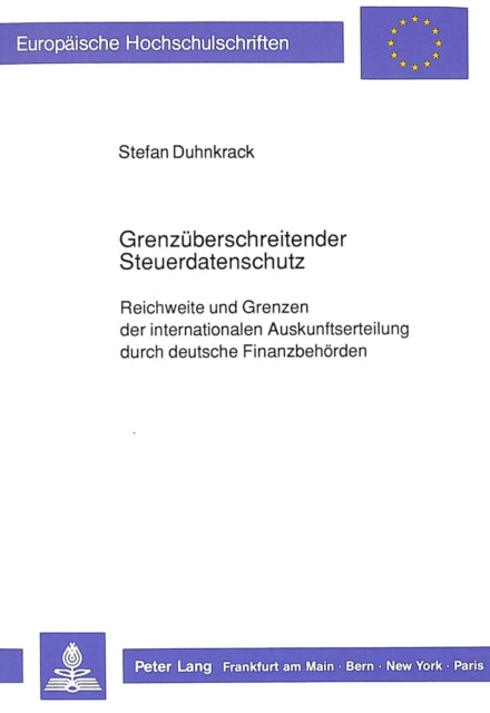 Book cover of: Grenzueberschreitender Steuerdatenschutz