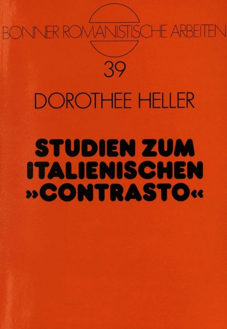 Book cover of: Studien zum italienischen «contrasto»