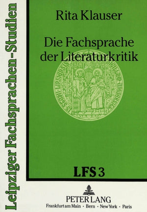 Die Fachsprache der Literaturkritik