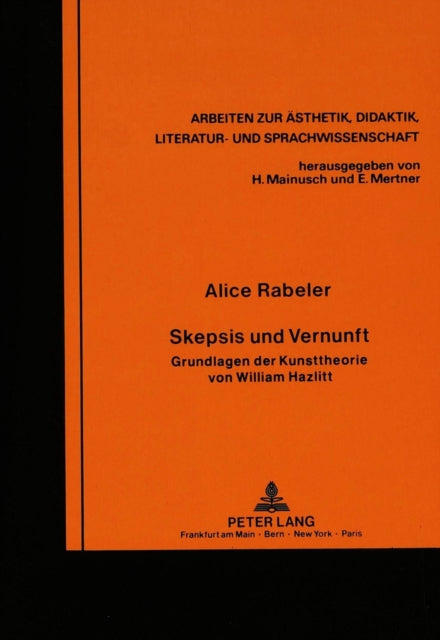 Book cover of: Skepsis und Vernunft
