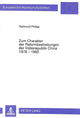 Book cover of: Zum Charakter der Reformbestrebungen der Volksrepublik China 1978 - 1992