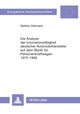 Book cover of: Die Analyse der Innovationstaetigkeit deutscher Automobilhersteller auf dem Markt fuer Personenkraftwagen 1975-1990