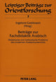 Book cover of: Beitraege zur Fachdidaktik Arabisch